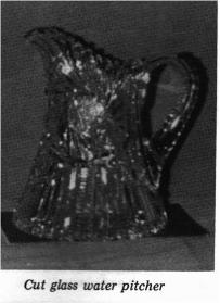 Cut glass pitcher